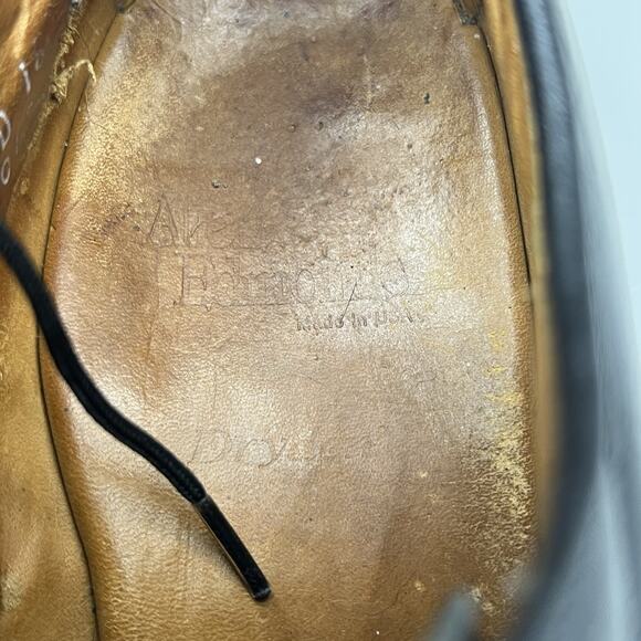 Allen Edmonds Dryden Medallion Shoes Men Size 9.5 D Black Leather Cap Toe Oxford main image 4